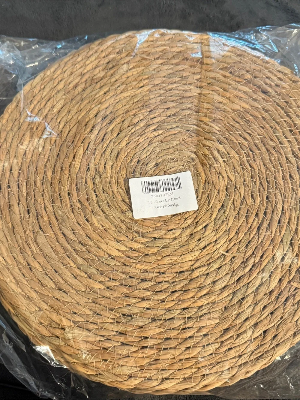 Set of 8 Round Woven Placemats 14” Natural Straw Rustic Boho Table Mats New